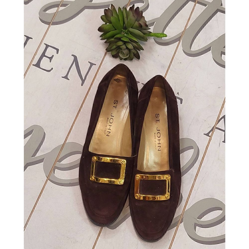 St John suede loafer 7